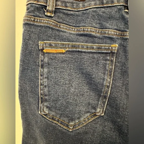 Michael Kors Front Slit Hem Straight Flare Denim Jeans Size Small - Picture 8 of 8
